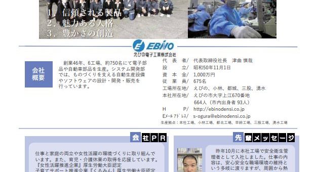 「えびの市企業ガイドブック2021」に掲載されました